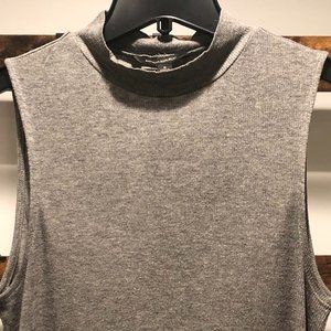 Banana Republic Sleeveless Mock-neck Tank (Grey)